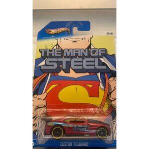 Hot Wheels The Man Of Steel Custom 11 Camaro Die-Cast Model Car Superman-Themed